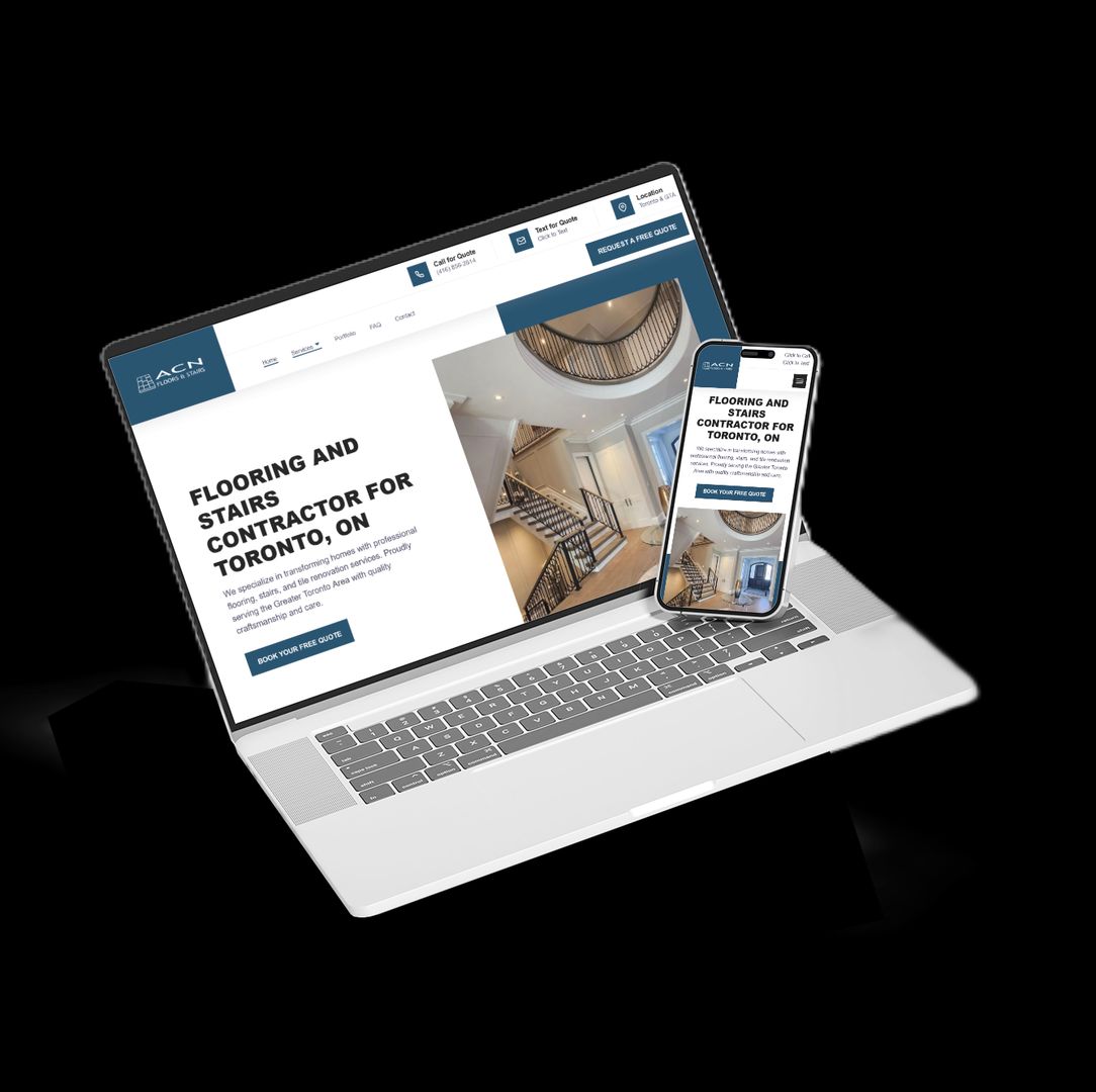 Champs Club Coaching website on mobile phone and laptop