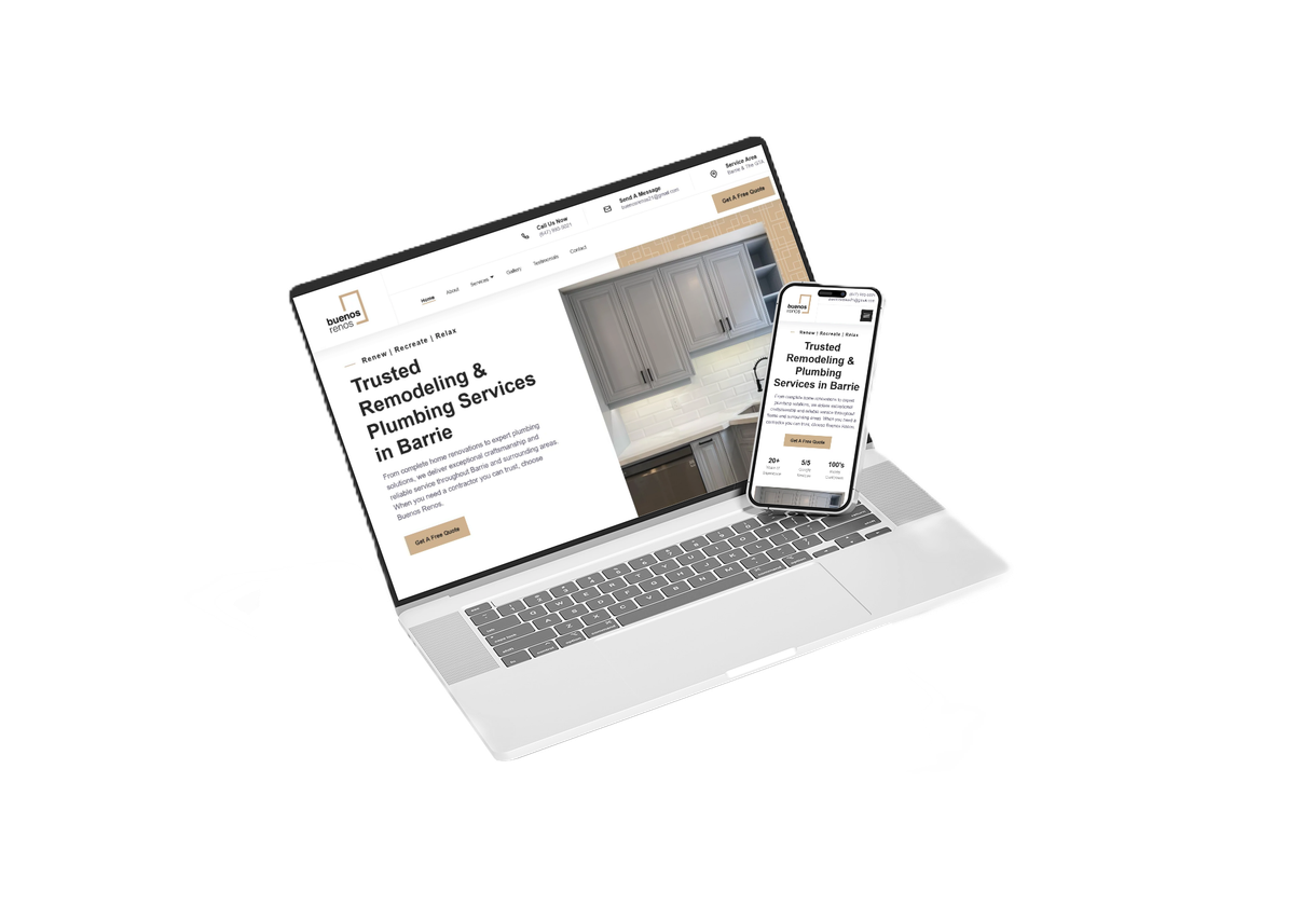 Mobile and
						Laptop screens for Buenos Renos