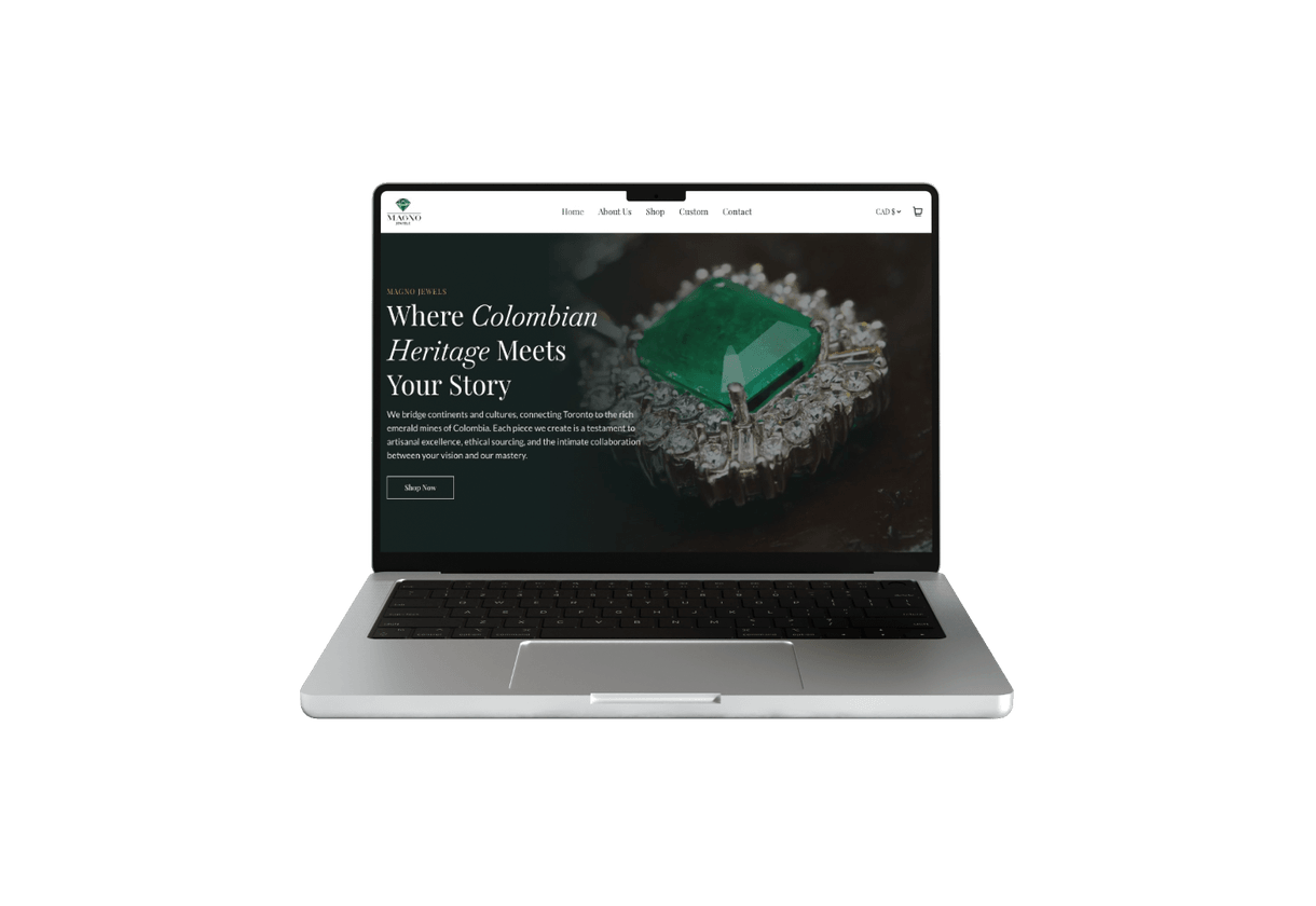 Mobile and
						laptop screens for Magno Jewels
